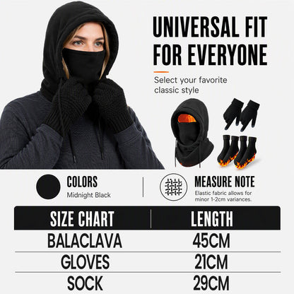 🔥Balaclava Hood with Touchscreen Gloves & Socks Set