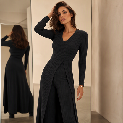 🤎Women’s Casual Soft Ribbed Knit Two-Piece Set