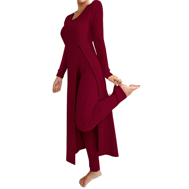 🤎Women’s Casual Soft Ribbed Knit Two-Piece Set
