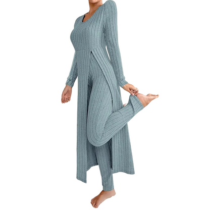 🤎Women’s Casual Soft Ribbed Knit Two-Piece Set