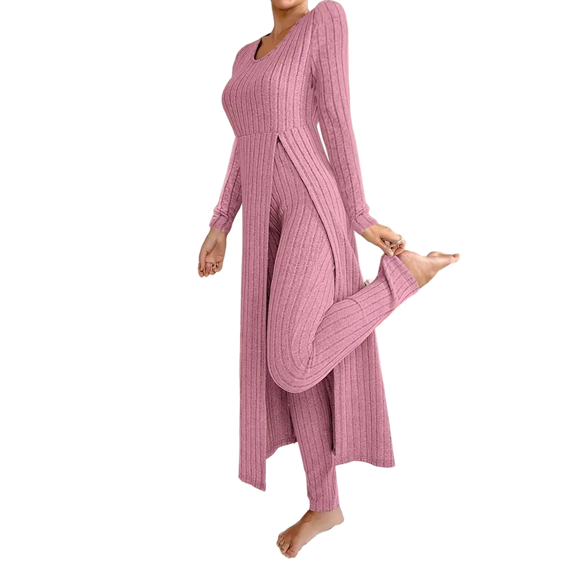 🤎Women’s Casual Soft Ribbed Knit Two-Piece Set