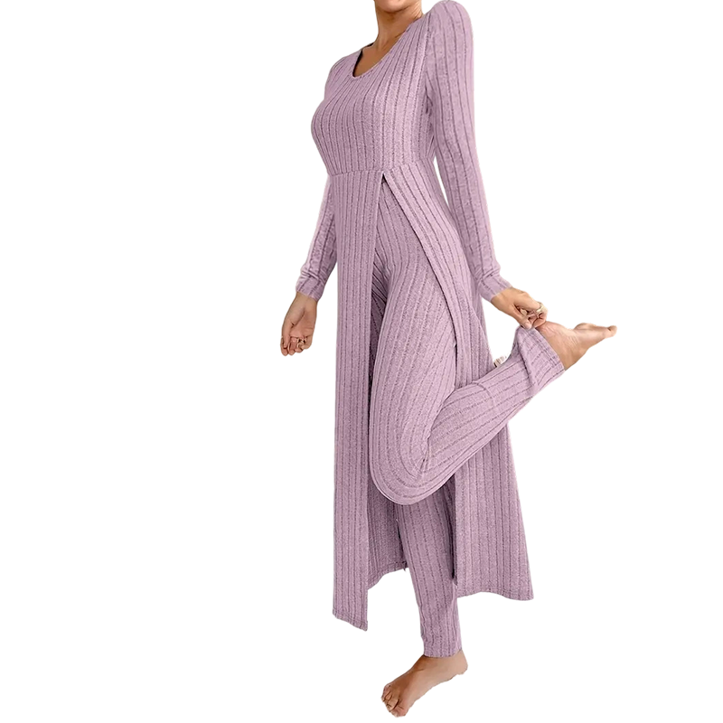 🤎Women’s Casual Soft Ribbed Knit Two-Piece Set