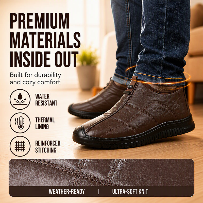 👟 Toasty Plush Comfort, Steady Secure Stride | Men's Plush-Lined Non-Slip Walking Shoes