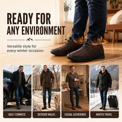 👟 Toasty Plush Comfort, Steady Secure Stride | Men's Plush-Lined Non-Slip Walking Shoes