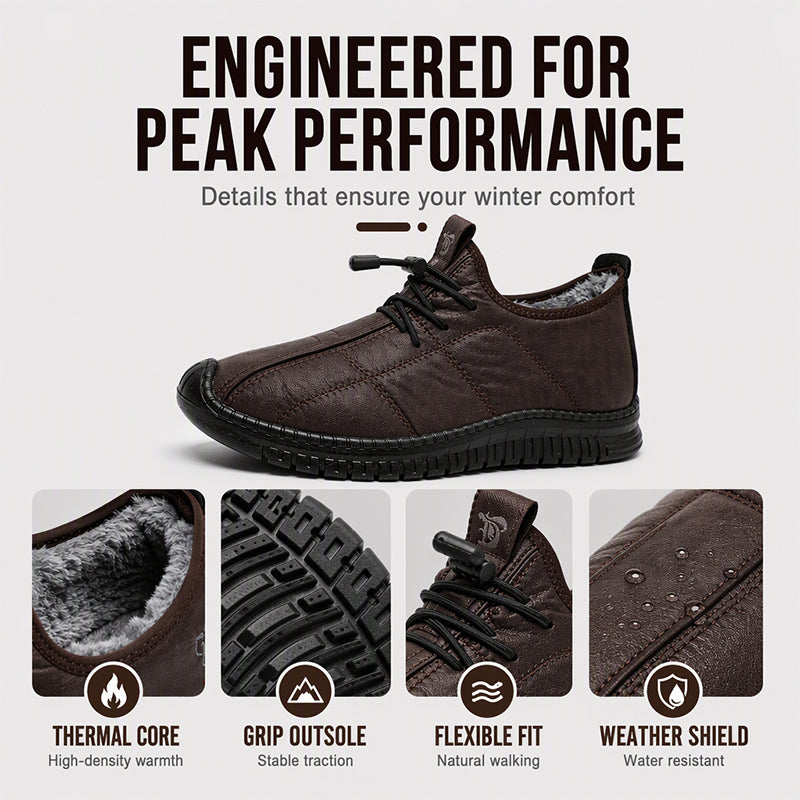 👟 Toasty Plush Comfort, Steady Secure Stride | Men's Plush-Lined Non-Slip Walking Shoes