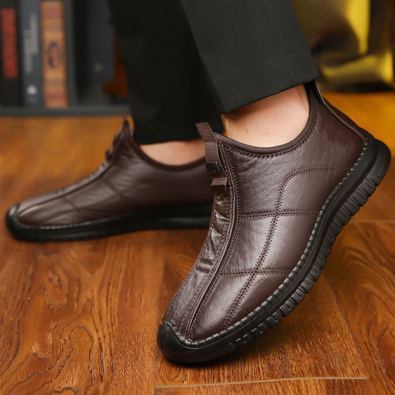 👟 Toasty Plush Comfort, Steady Secure Stride | Men's Plush-Lined Non-Slip Walking Shoes