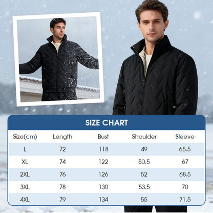 🧥 Polished Look, Cozy Warmth | Men's Stylish Warm Jacket & Pants Two-Piece Set