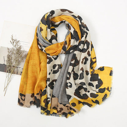 🧣 Easy Styling, Featherlight Comfort | Versatile Lightweight Leopard Print Shawl Scarf