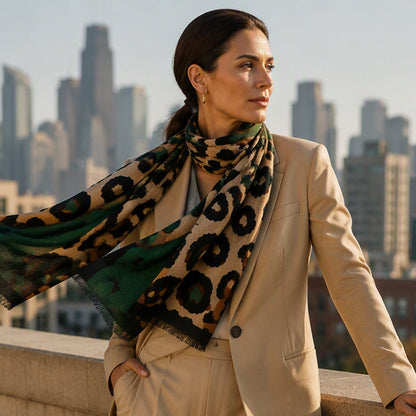 🧣 Easy Styling, Featherlight Comfort | Versatile Lightweight Leopard Print Shawl Scarf