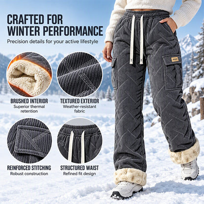 🔥Winter Bestseller—💖Women's Fleece-Lined Corduroy Work Pants