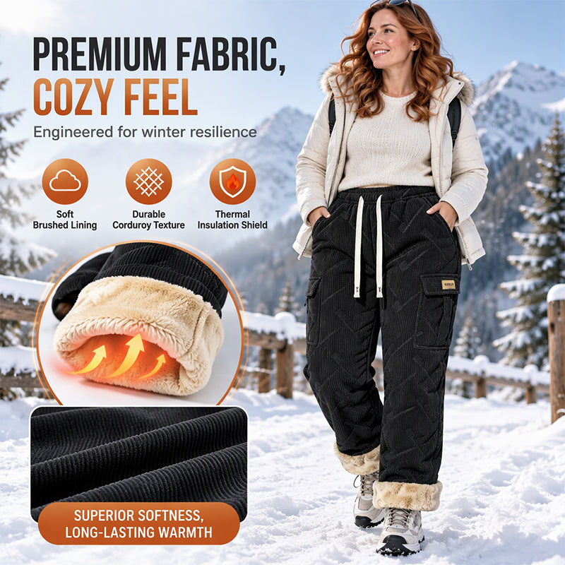 🔥Winter Bestseller—💖Women's Fleece-Lined Corduroy Work Pants