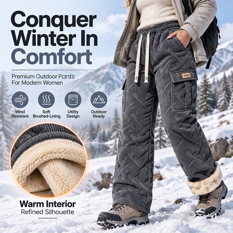 🔥Winter Bestseller—💖Women's Fleece-Lined Corduroy Work Pants