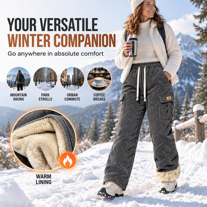🔥Winter Bestseller—💖Women's Fleece-Lined Corduroy Work Pants