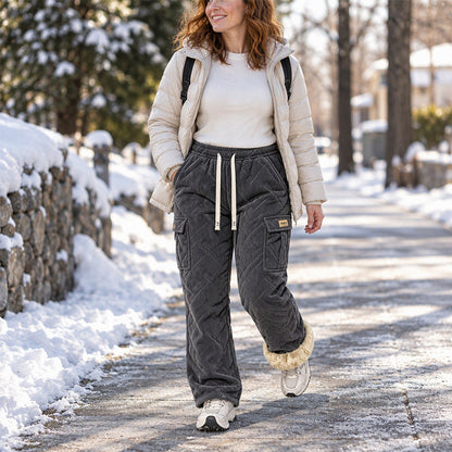 🔥Winter Bestseller—💖Women's Fleece-Lined Corduroy Work Pants