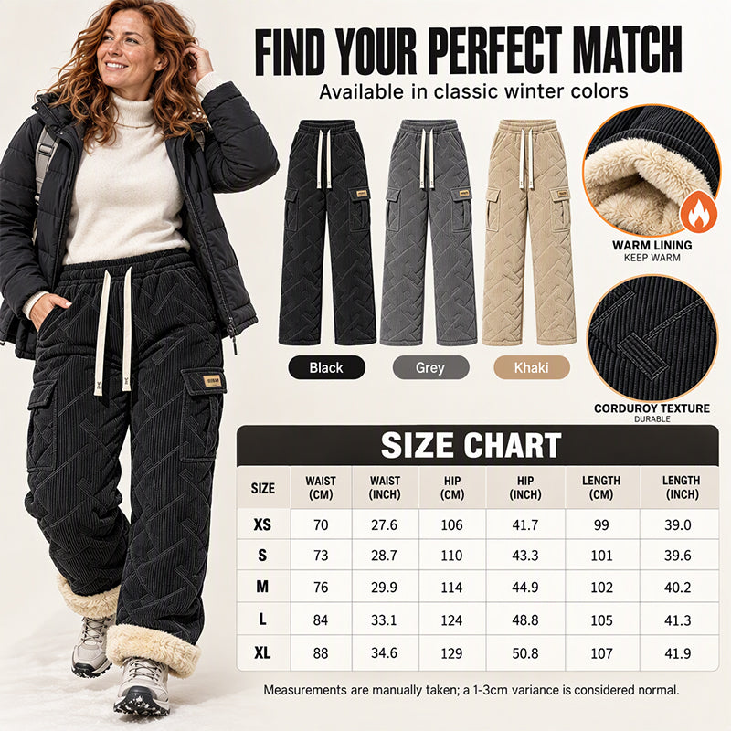 🔥Winter Bestseller—💖Women's Fleece-Lined Corduroy Work Pants