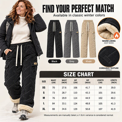 🔥Winter Bestseller—💖Women's Fleece-Lined Corduroy Work Pants