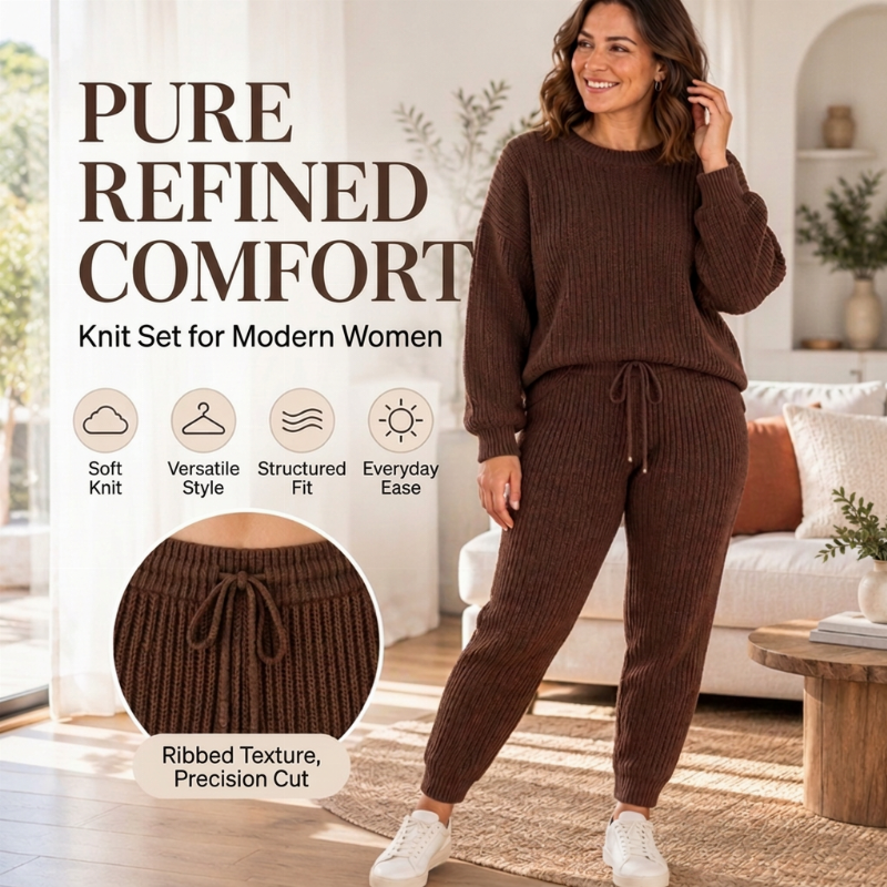🔥New Fall/Winter Bestsellers: 50% Off💖—Women's Casual Two-Piece Ribbed Knit Set