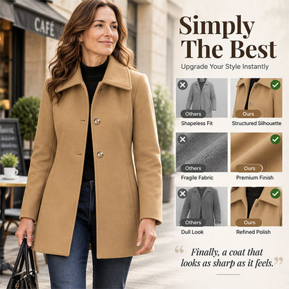 👍✨Women's Elegant Slim Fit Mid-Length Coat