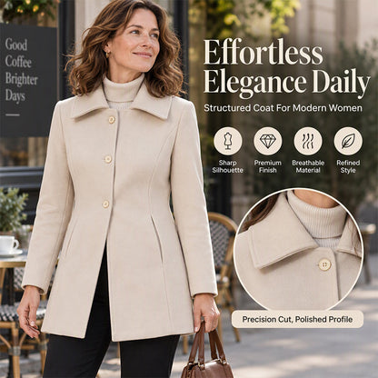 👍✨Women's Elegant Slim Fit Mid-Length Coat