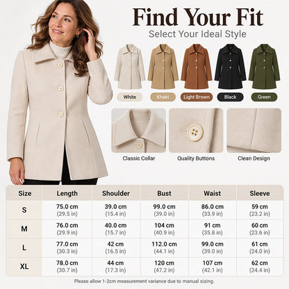 👍✨Women's Elegant Slim Fit Mid-Length Coat