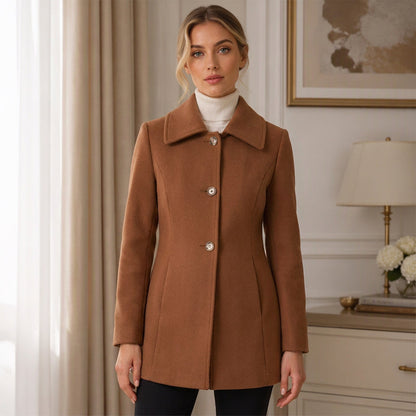 👍✨Women's Elegant Slim Fit Mid-Length Coat