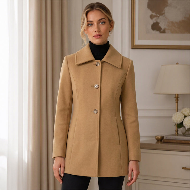 👍✨Women's Elegant Slim Fit Mid-Length Coat