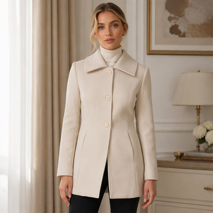 👍✨Women's Elegant Slim Fit Mid-Length Coat