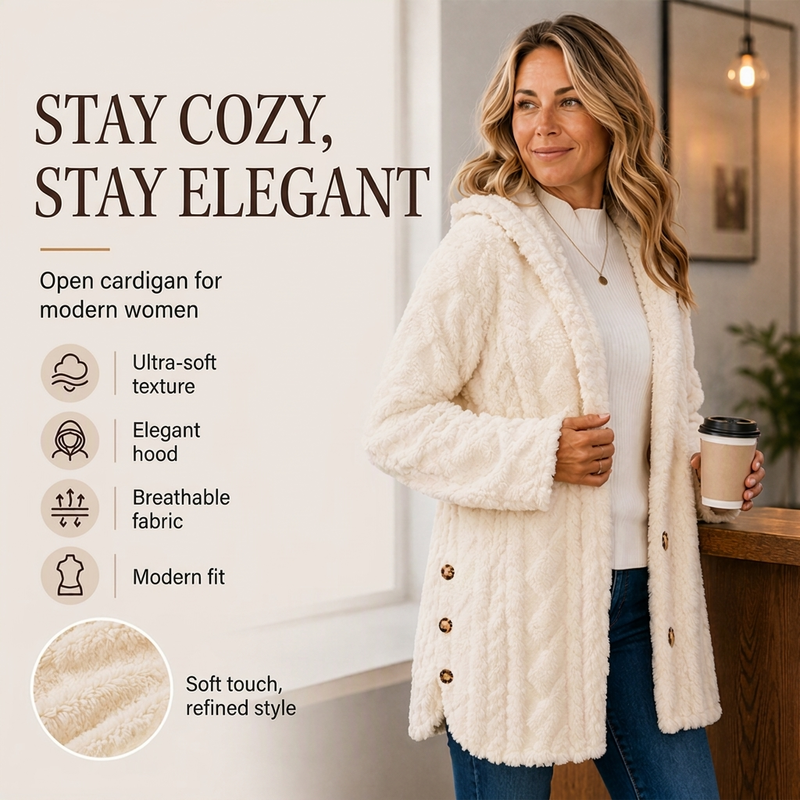 ✨Diamond-patterned women's warm hooded outerwear