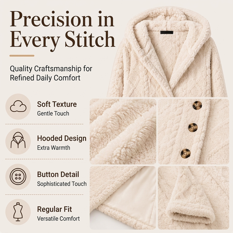 ✨Diamond-patterned women's warm hooded outerwear