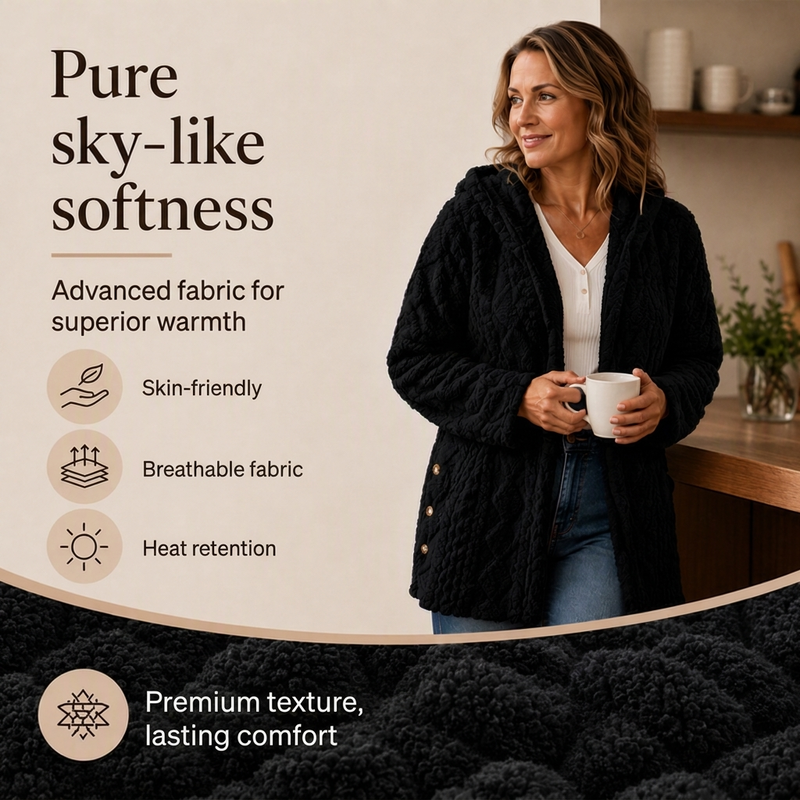 ✨Diamond-patterned women's warm hooded outerwear