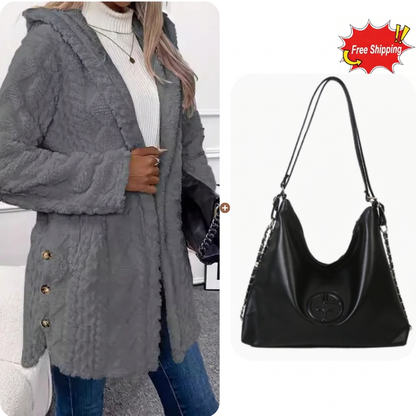 ✨Diamond-patterned women's warm hooded outerwear