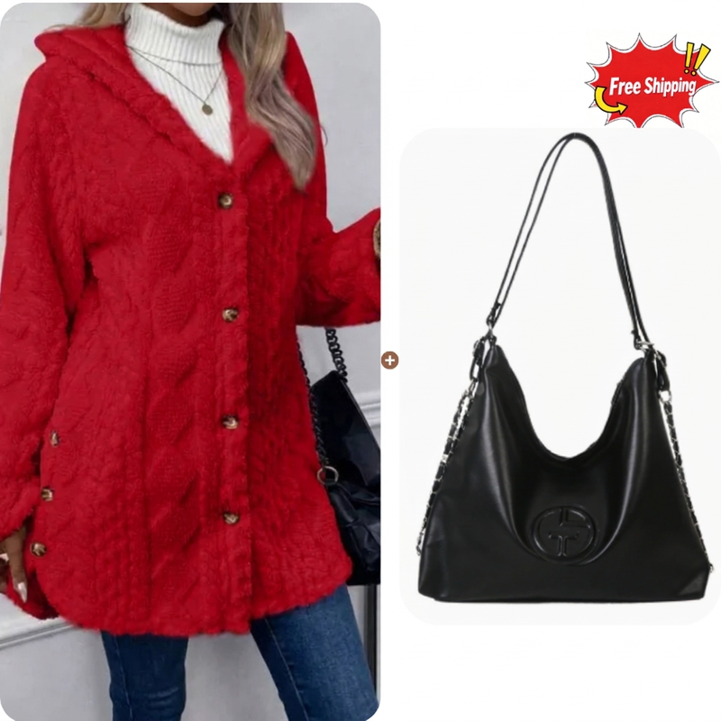 ✨Diamond-patterned women's warm hooded outerwear