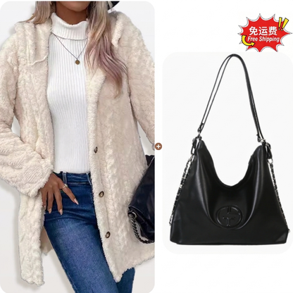✨Diamond-patterned women's warm hooded outerwear
