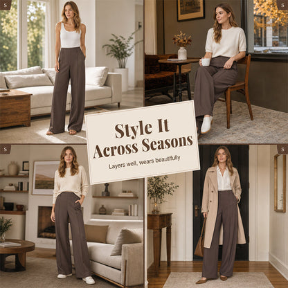 ✨Women's High-Waisted Wide-Leg Pants