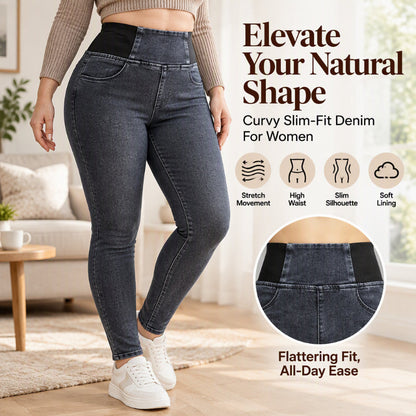 🔥Women's Elastic High-Waisted Skinny Jeans