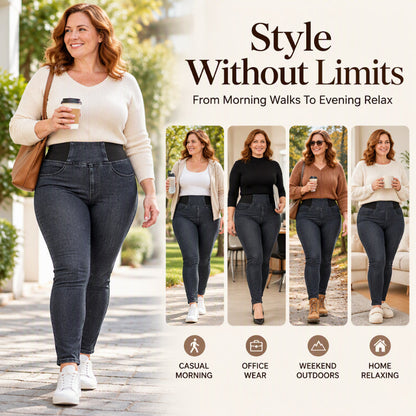 🔥Women's Elastic High-Waisted Skinny Jeans